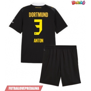 Lacne Dětský Futbalové dres Borussia Dortmund Waldemar Anton #3 2026-27 Krátky Rukáv - Preč (+ trenírky)